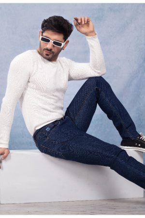 Men’s Slim Fit Dark Blue Denim Jeans