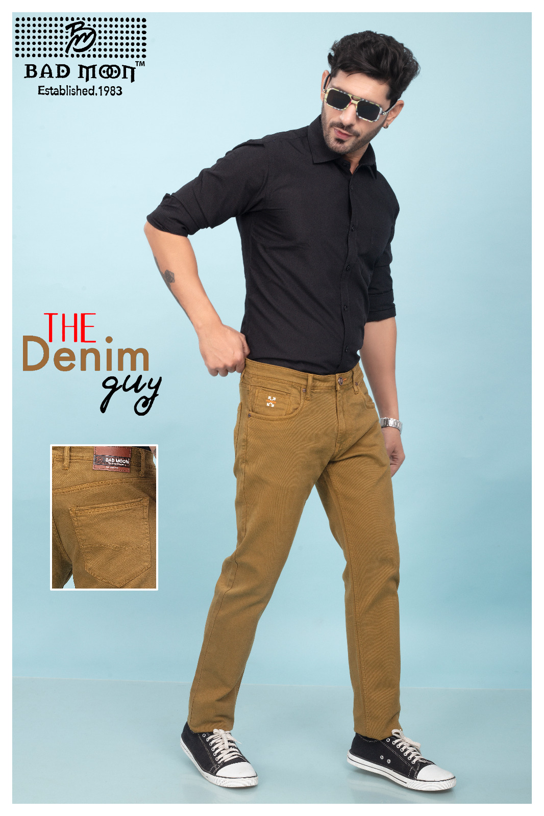 Men’s Slim Fit Corduroy Denim Pants (Brown)
